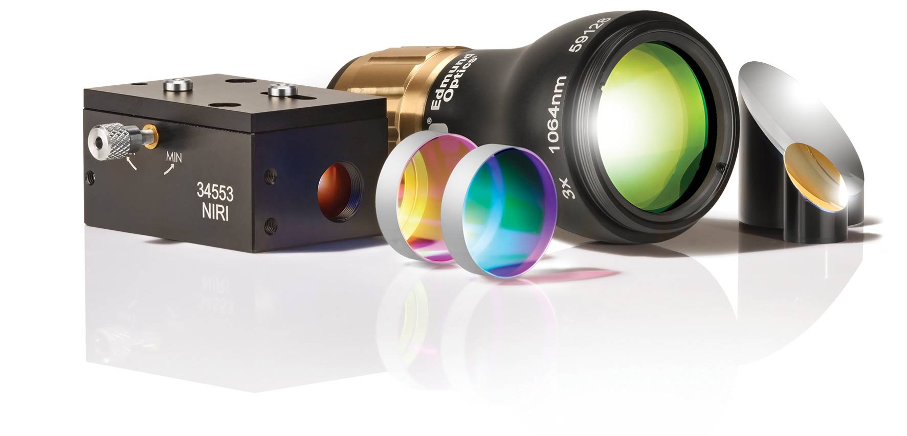 Edmund Optics、TS 合成石英製平凸レンズ 20 x 35、LENS PCX UV FS 20